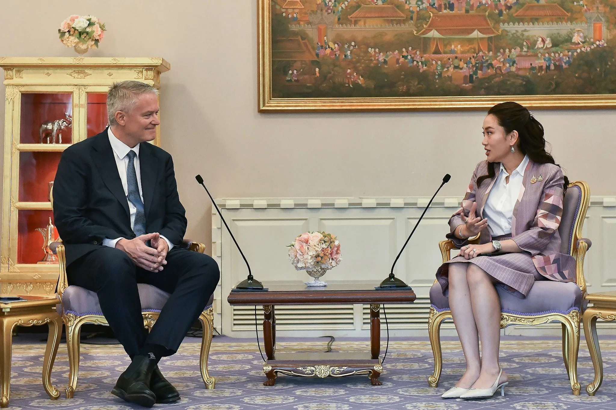 Following the accession launch ceremony, Cormann paid a courtesy call on Prime Minister Paetongtarn Shinawatra.