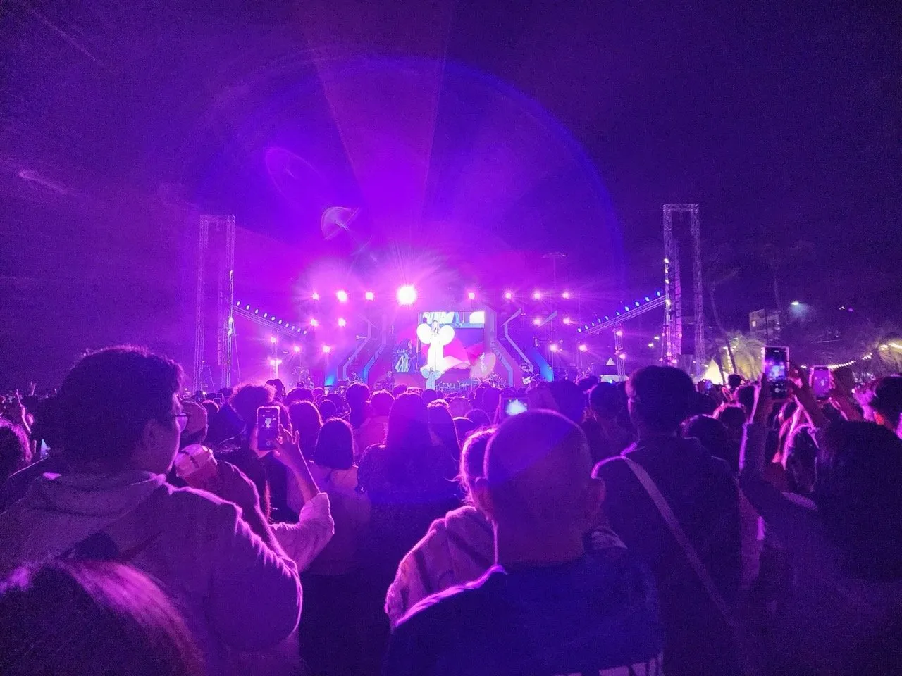 Crowd attending the Pattaya International Firework Festival in Pattaya Thailand