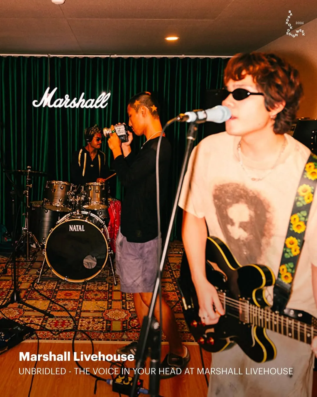 BKKDW2026 activity depicting a live band as part of a Marshall music program