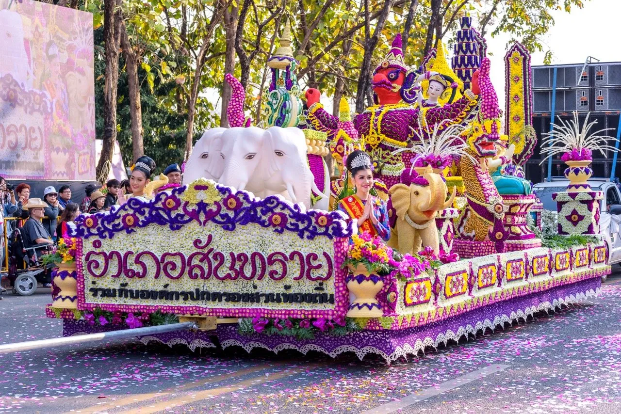 The parade at the Chiang Mai Flower Festival
