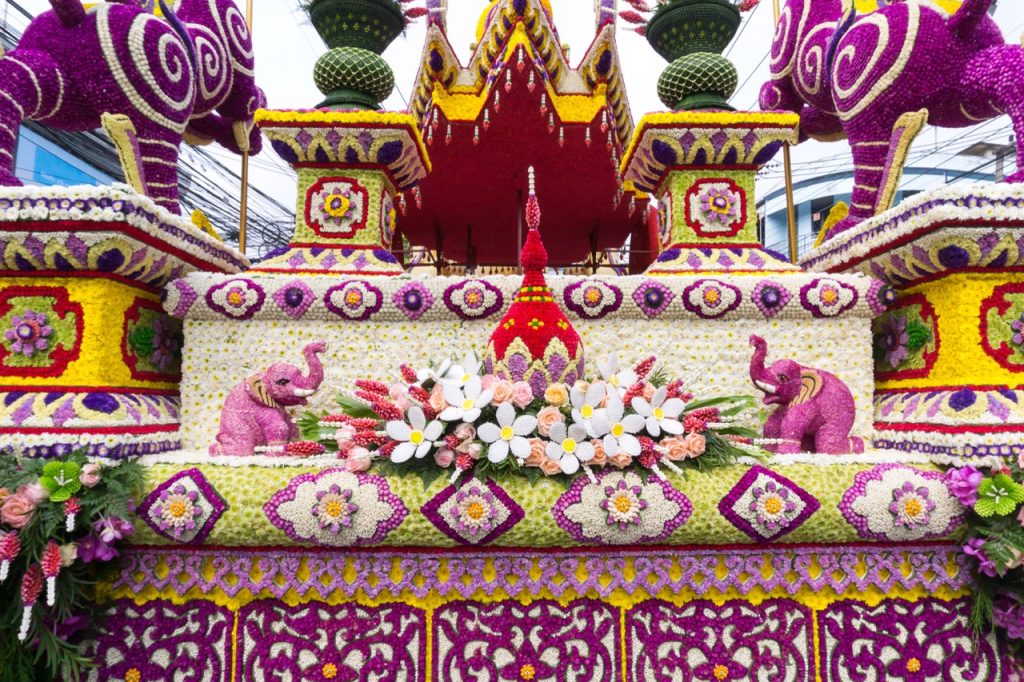 The parade at the Chiang Mai Flower Festival