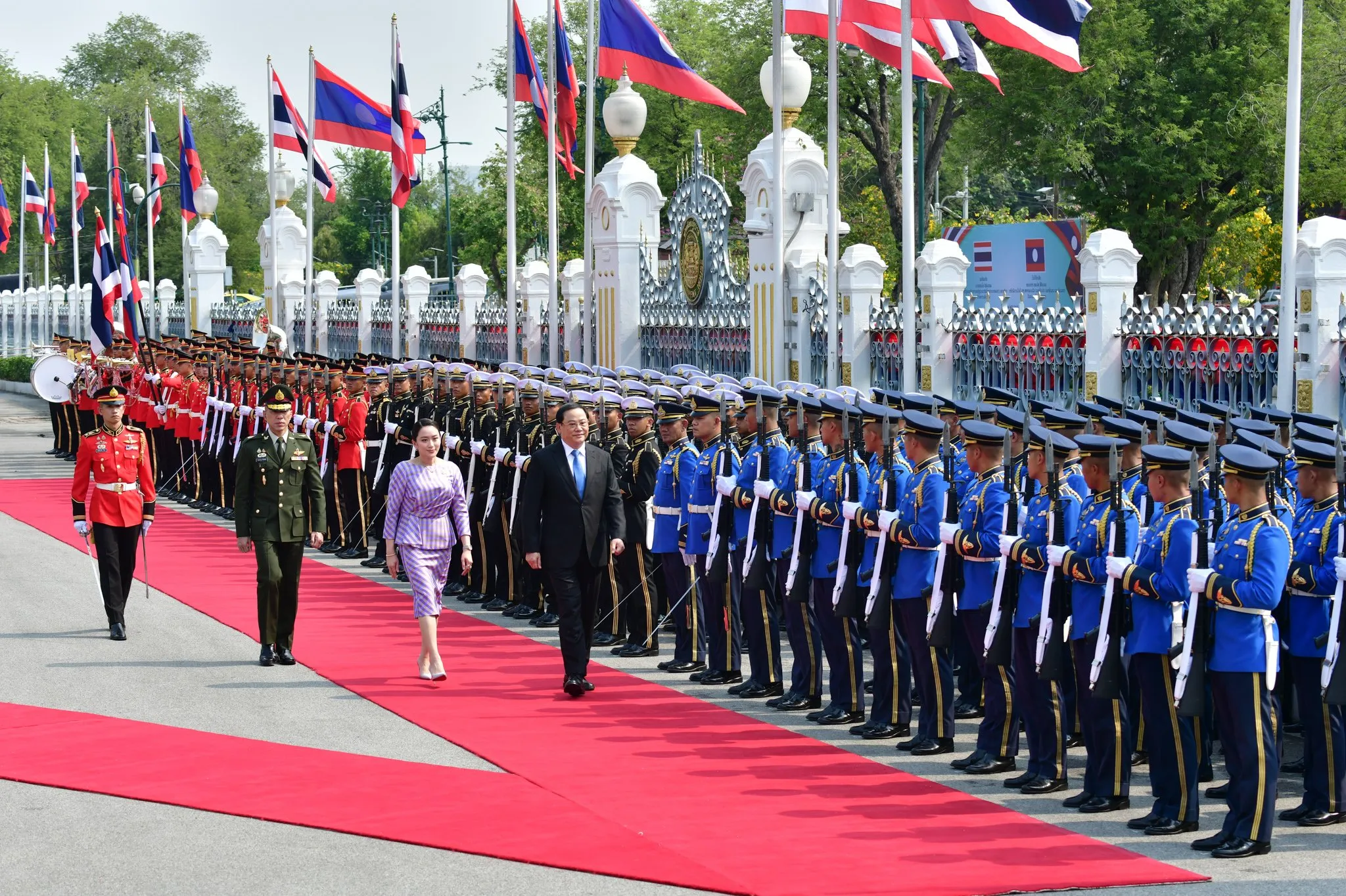 Welcoming Ceremony of H.E. Mr. Sonexay Siphandone, Prime Minister of the Lao People's Democratic Republic (Lao PDR)