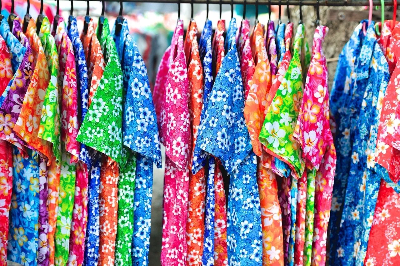 Thai colorful flower shirts