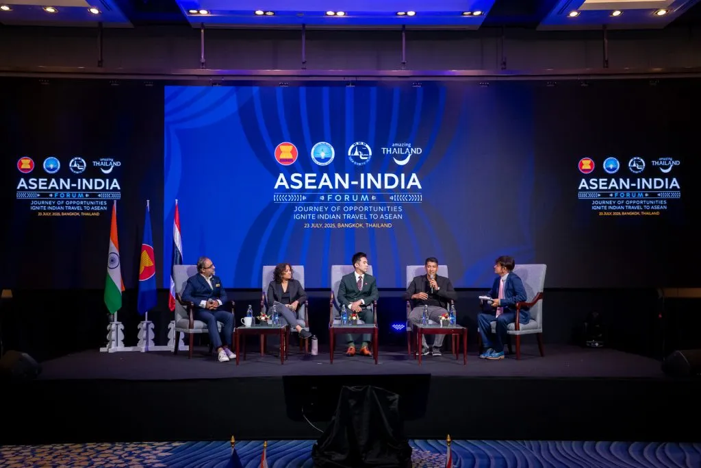 Panelists speaking at the ASEAN-India Forum.