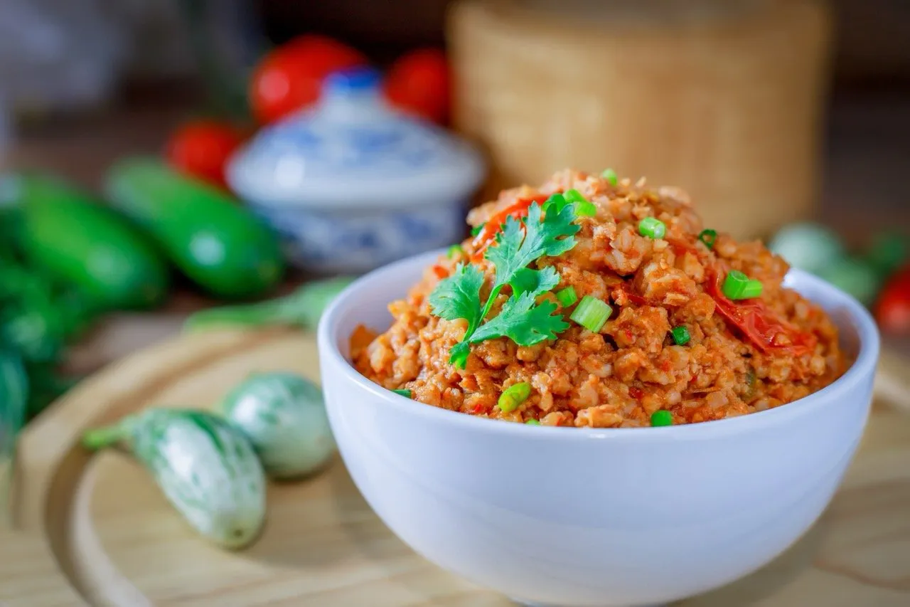 Nam Prik Ong or Tomato & Minced Pork Chili Dip
