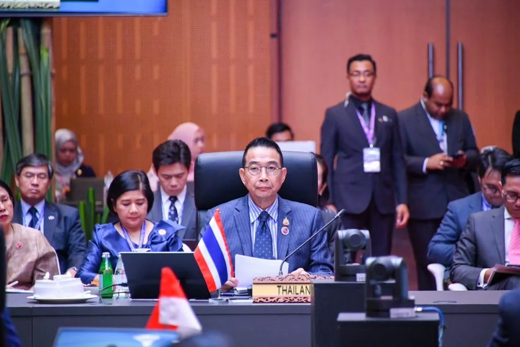 Thai Foreign Minister Maris Sangiampongsa at the 58th ASEAN Foreign Ministers’ Meeting held in Kuala Lumpur.