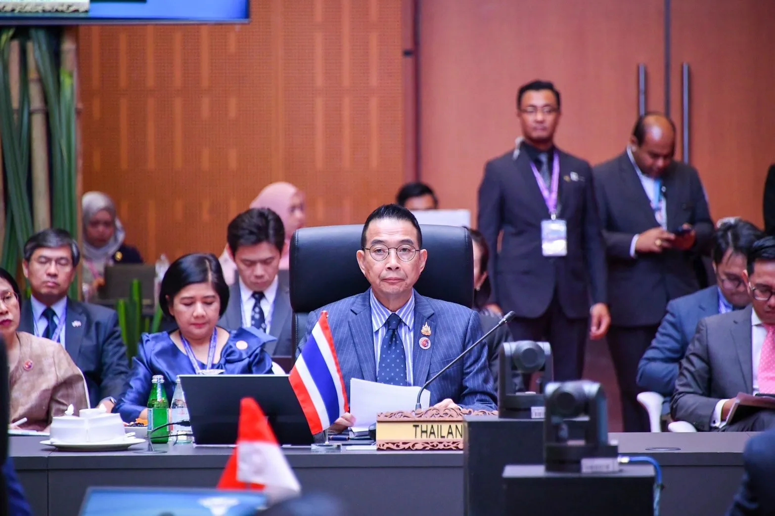 Thai Foreign Minister Maris Sangiampongsa at the 58th ASEAN Foreign Ministers’ Meeting held in Kuala Lumpur.