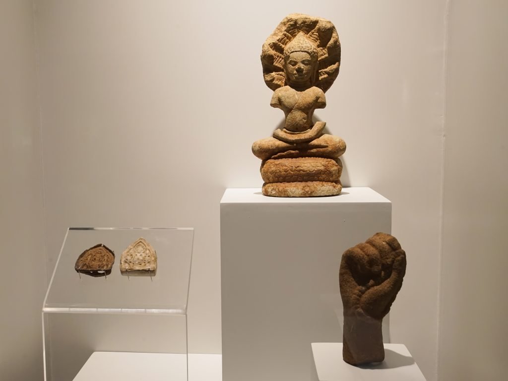 Ancient artifacts on display at the Prachinburi National Museum.