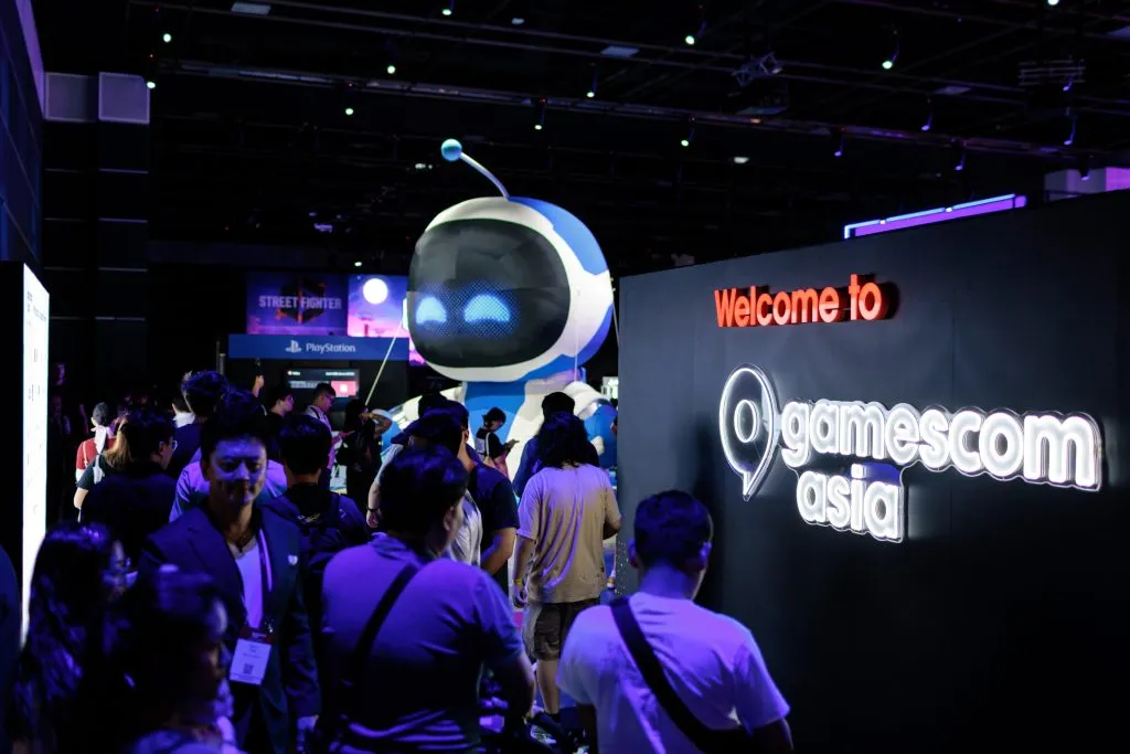 Reception area to enter gamescom asia