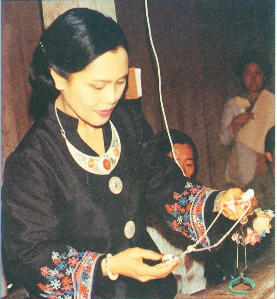The Queen Mother visiting an artisanal village in northern Thailand