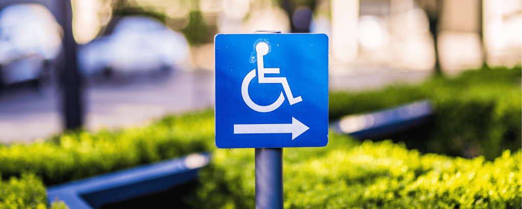 A wheelchair sign