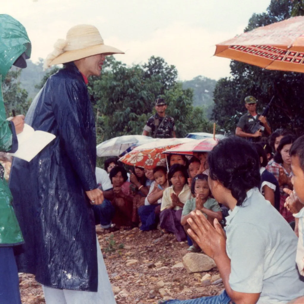 Queen Sirikit as the President of the Thai Red Cross Society