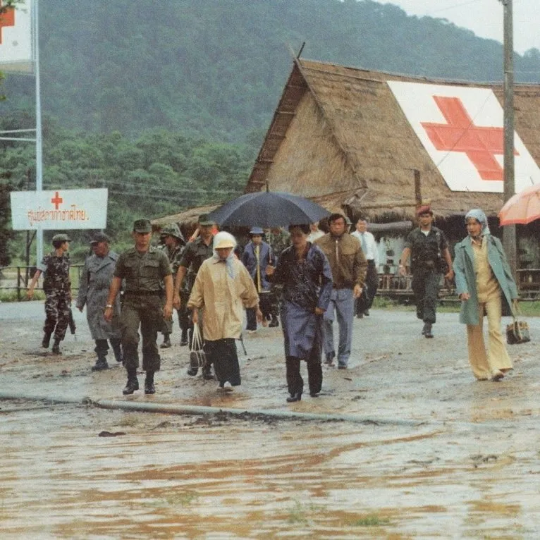 Queen Sirikit as the President of the Thai Red Cross Society