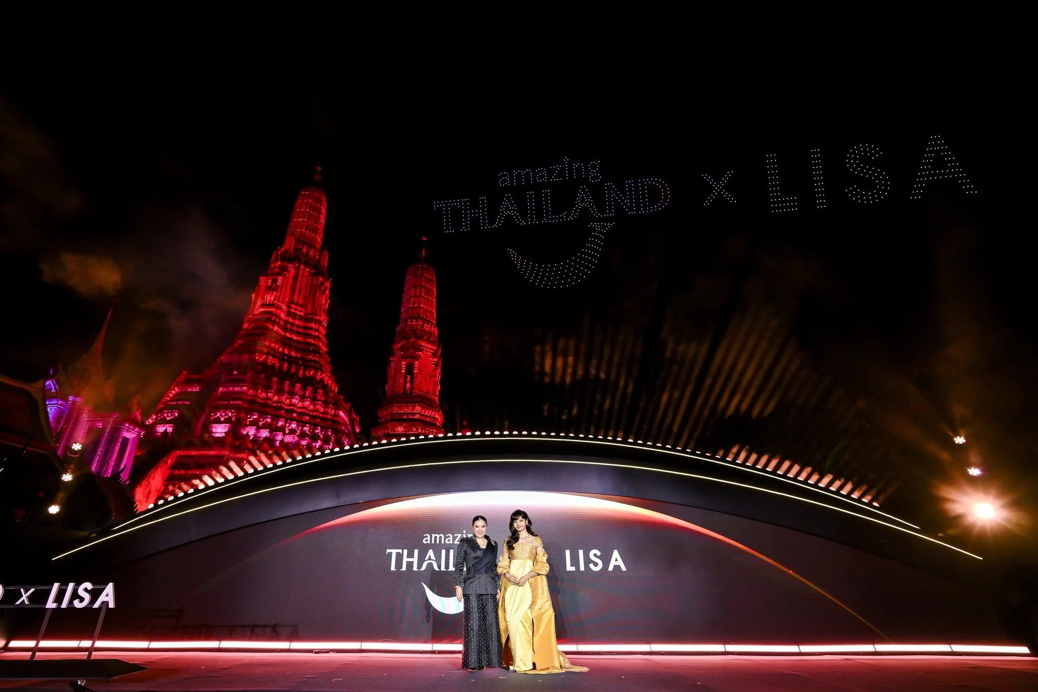 LISA (Lalisa Manoban) at the Amazing Thailand Ambassador Exclusive Night at Wat Arun