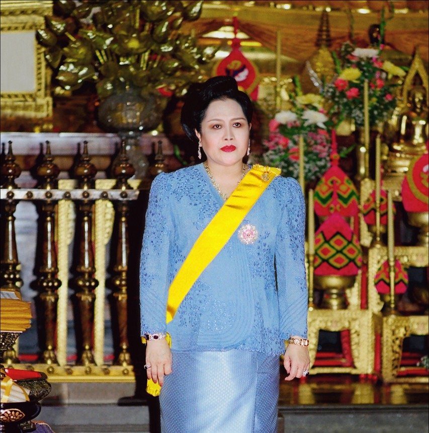A portrait of Queen Sirikit, the Queen Mother