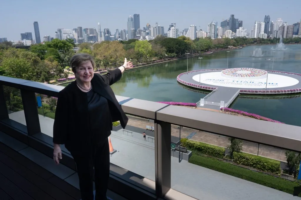 IMF Managing Director Kristalina Georgieva and the IMF delegation tour the Queen Sirikit National Convention Center in Bangkok, March 4, 2026.