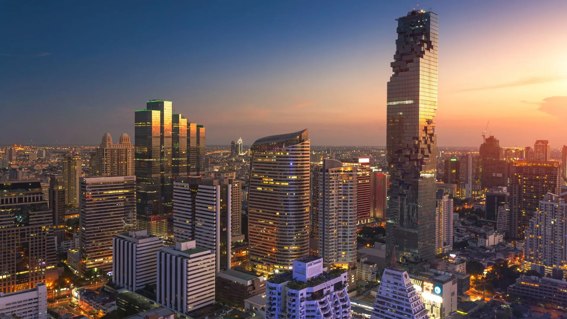 Bangkok city skyline