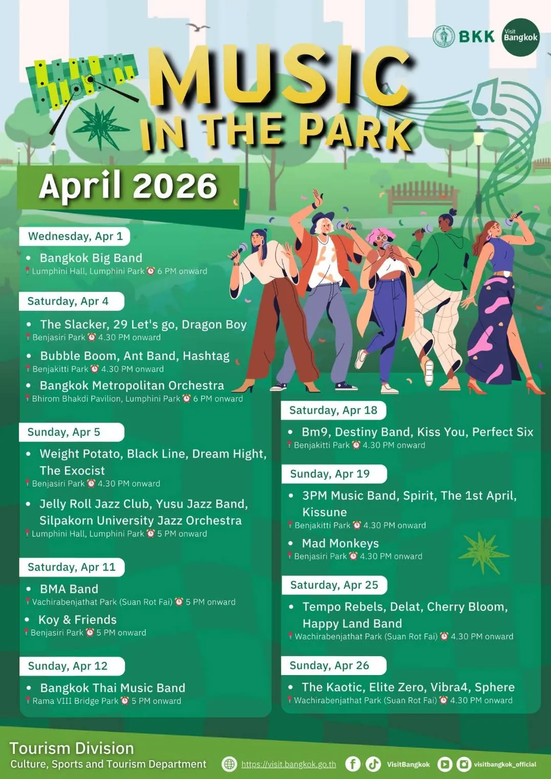 Music in the park schedule
