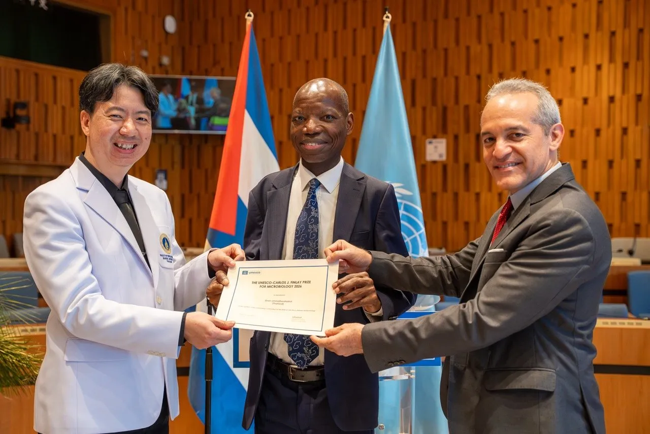 Dr Direk Limmathurotsakul of Mahidol University was awarded the 2026 UNESCO Carlos J Finlay Prize for Microbiology